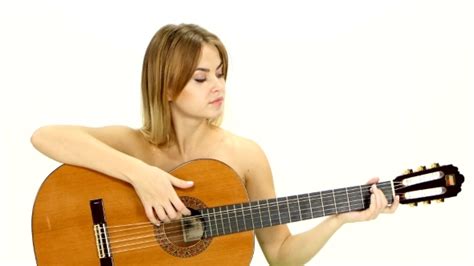 sexy girl nude|Girl playing guitar nude